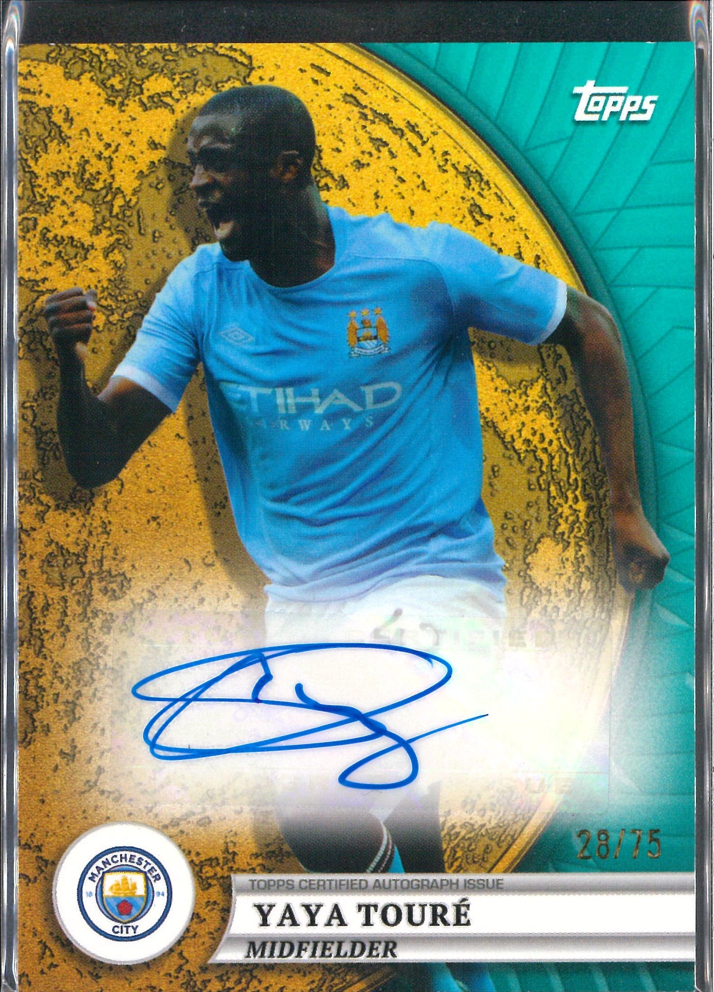 2024 Topps Blue Moon #GM-YT Yaya Toure Gold Moon Autograph /75