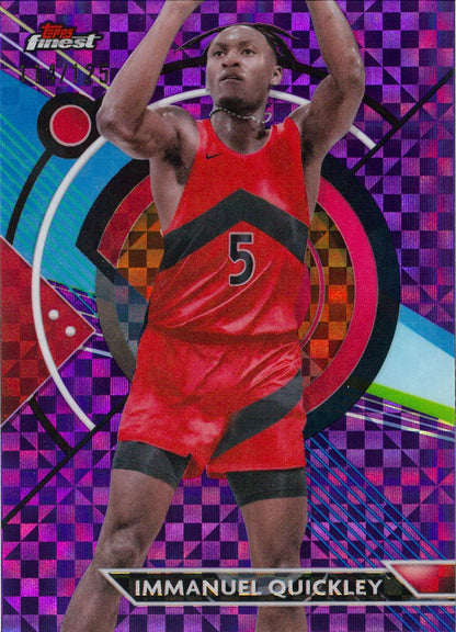 2023/24 Topps Finest Basketball #31 Immanuel Quickley Purple /125