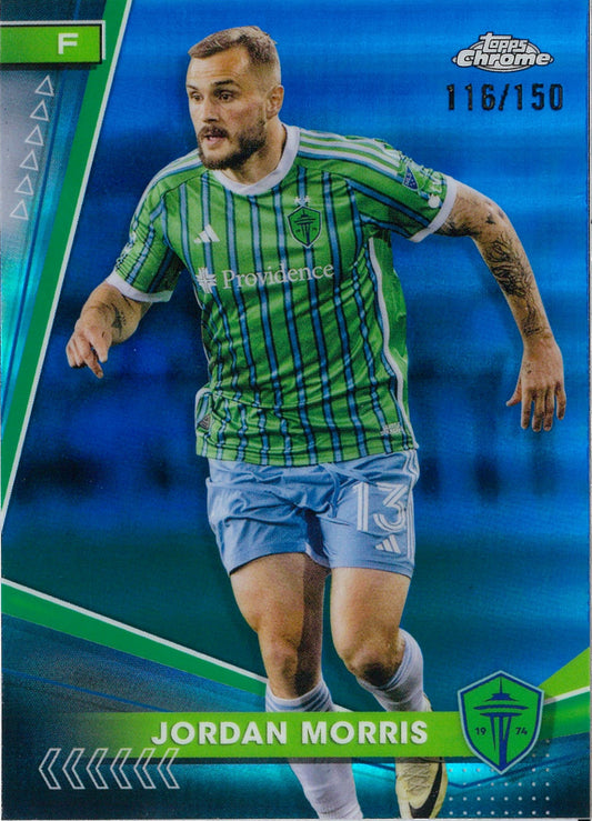 2023/24 Topps Chrome MLS #172 Jordan Morris Blue /150