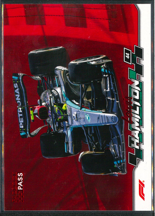 2024 Topps F1 Paddock Pass #36 Lewis Hamilton Red Parallel