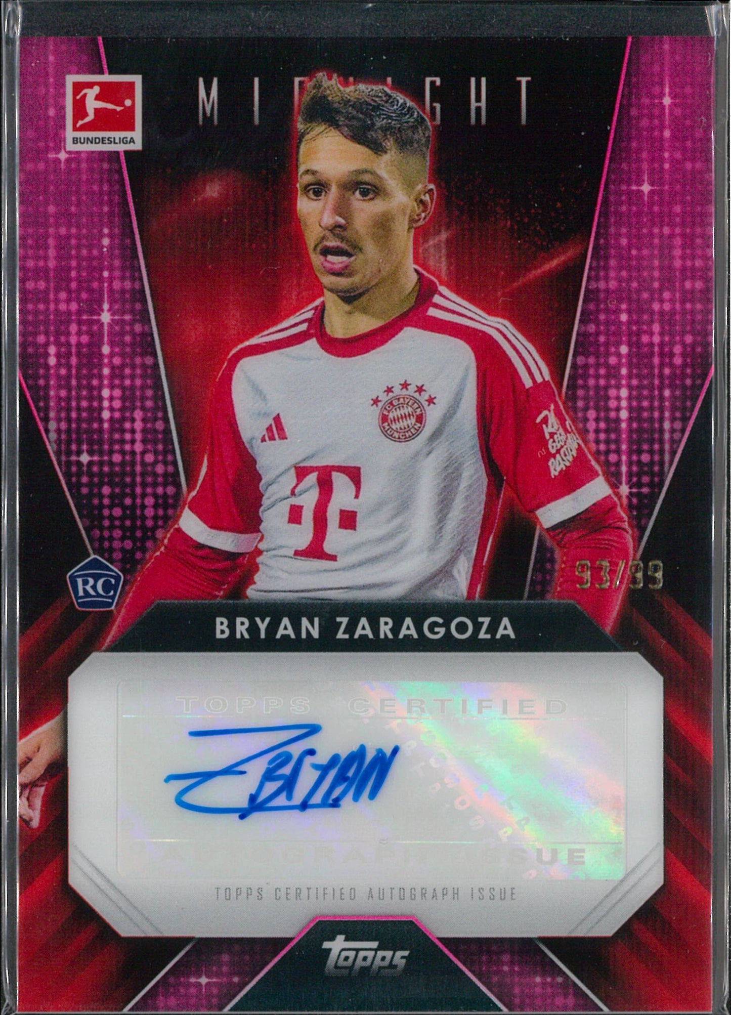 2023/24 Topps Midnight Bundesliga #GG-BZ Bryan Zaragoza Glimmer Graphs