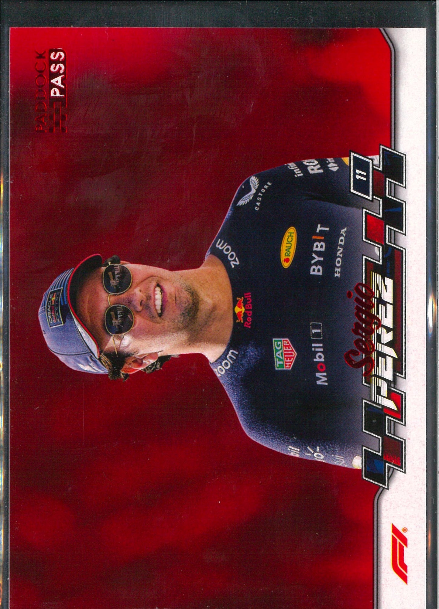 2024 Topps F1 Paddock Pass #2 Sergio Perez Red Parallel