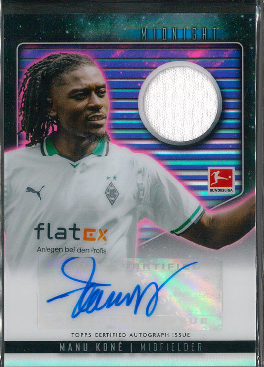 2023/24 Topps Midnight Bundesliga #RA-MK Manu Kone Patch Autograph