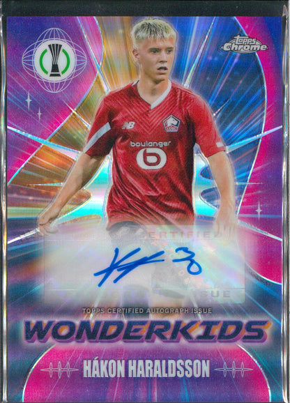 2023/24 Topps Chrome UCC #WA-HAH Hakon Haraldsson Wonderkids Autograph