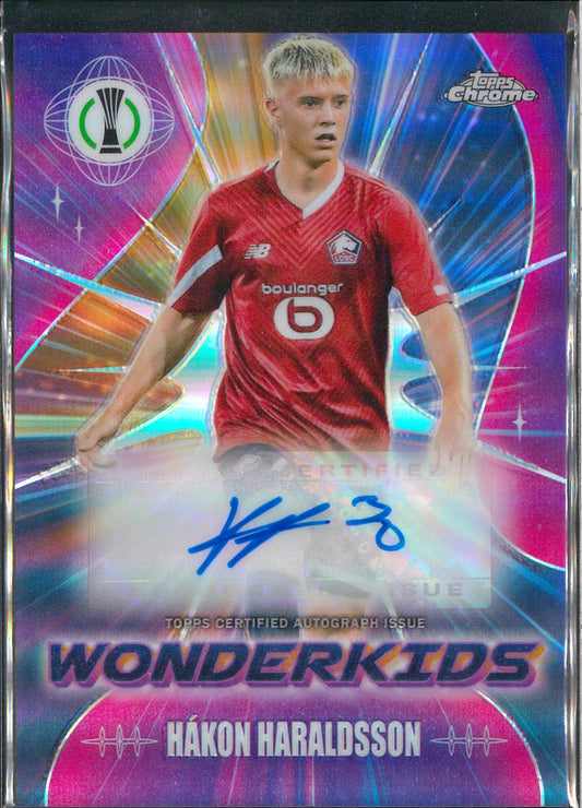 2023/24 Topps Chrome UCC #WA-HAH Hakon Haraldsson Wonderkids Autograph