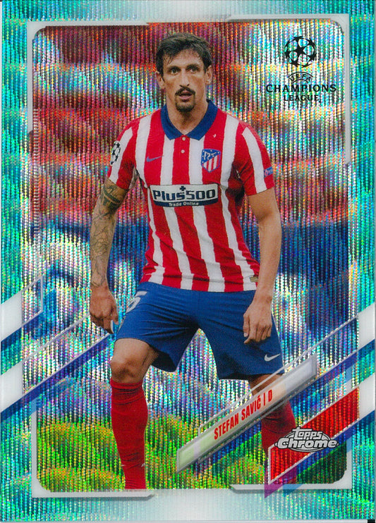 2020/21 Topps Chrome UCC #3 Stefan Savic Aqua /199