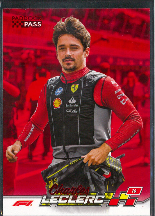 2024 Topps F1 Paddock Pass #3 Charles Leclerc Red Parallel