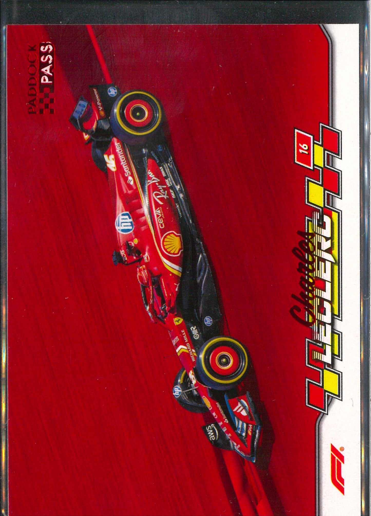 2024 Topps F1 Paddock Pass #33 Charles Leclerc Red Parallel