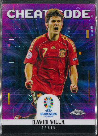 2024 Topps Chrome Euro #CC-9 David Villa Cheat Code