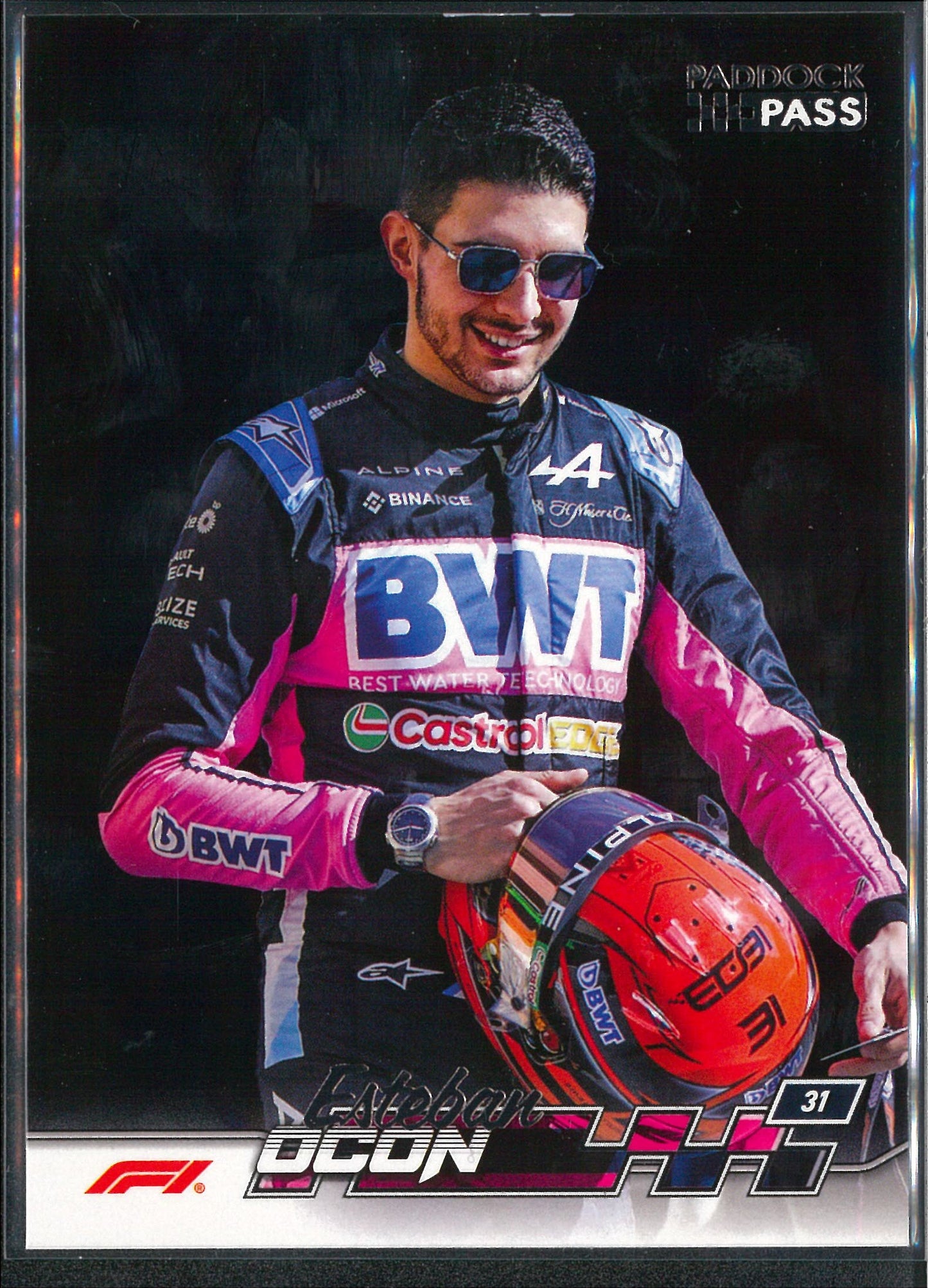 2024 Topps F1 Paddock Pass #9 Esteban Ocon Black Parallel