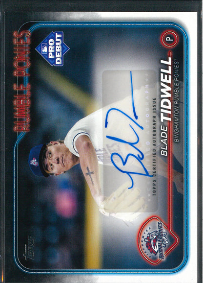 2024 Topps Pro Debut Baseball #PD-105 Blade Tidwell Autograph