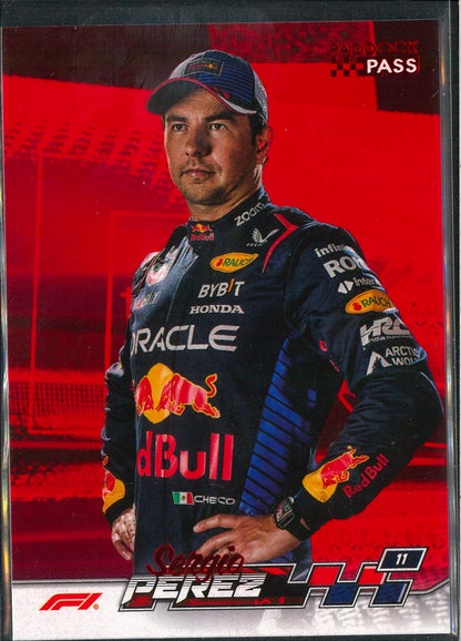 2024 Topps F1 Paddock Pass #52 Sergio Perez Red Parallel