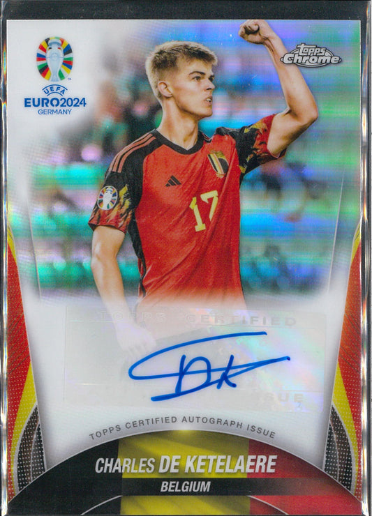 2024 Topps Chrome Euro #CA-CD Charles De Ketelaere Autograph