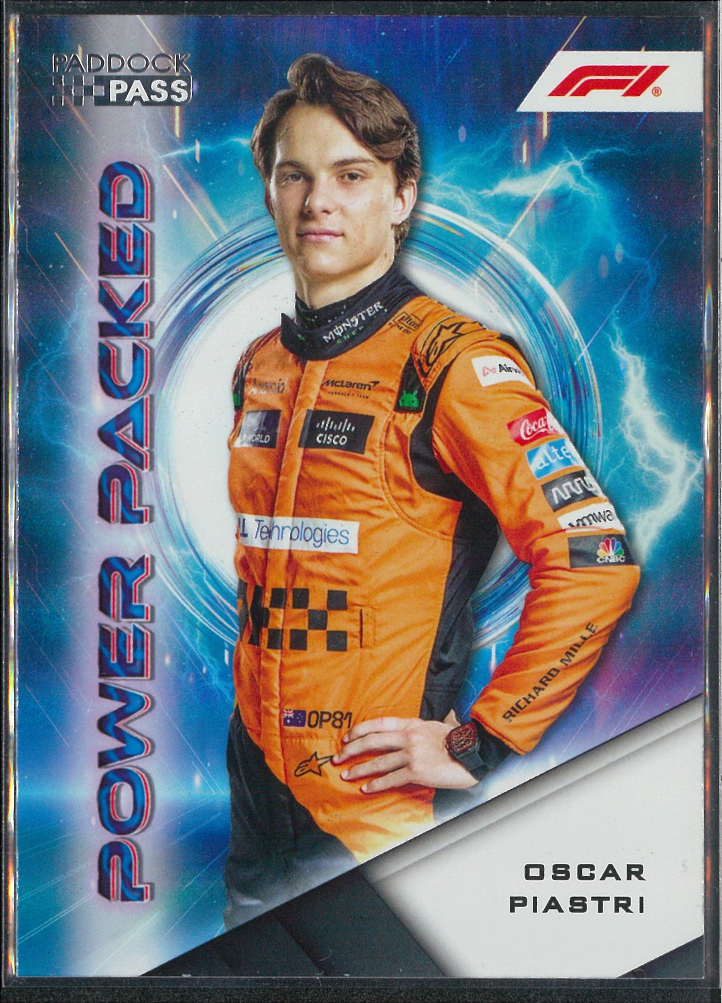 2024 Topps F1 Paddock Pass #PP-8 Oscar Piastri Power Packed