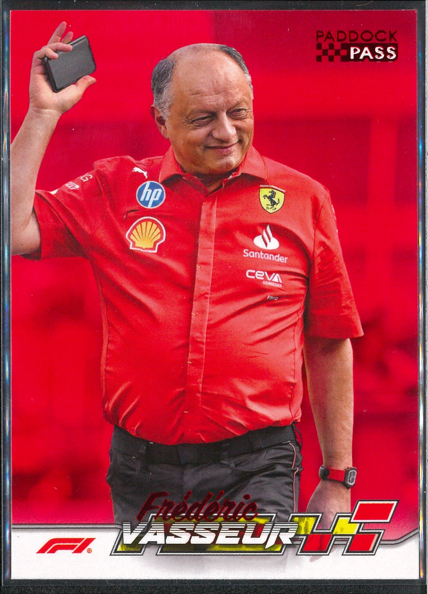 2024 Topps F1 Paddock Pass #75 Frederic Vasseur Red Parallel