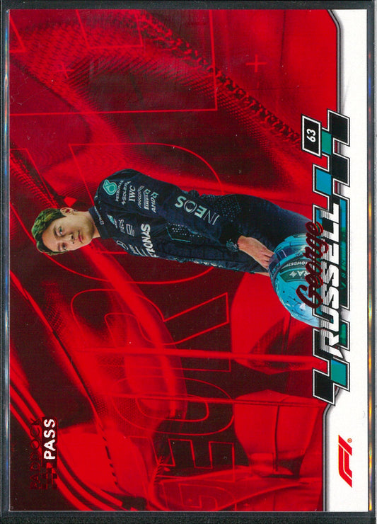 2024 Topps F1 Paddock Pass #55 George Russell Red Parallel