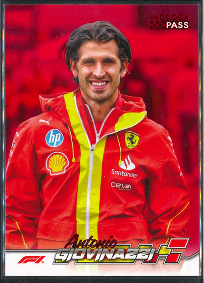 2024 Topps F1 Paddock Pass #22 Antonio Giovinazzi Red Parallel