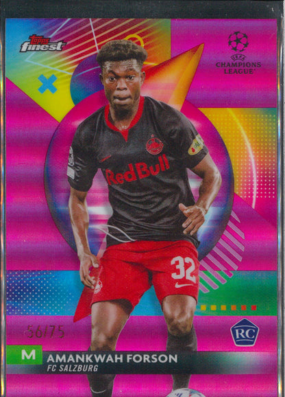 2023/24 Topps Finest UCC #31 Amankwah Forson Pink Rookie /75