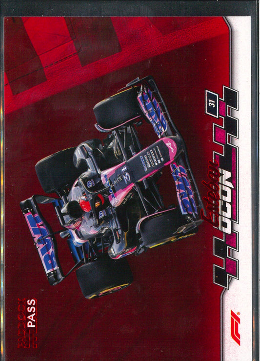 2024 Topps F1 Paddock Pass #39 Esteban Ocon Red Parallel