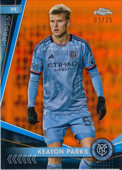 2023/24 Topps Chrome MLS #156 Keaton Parks Orange /25