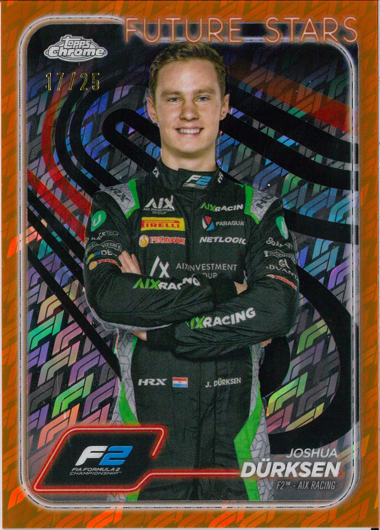 2024 Topps Logofractor F1 #35 Joshua Durksen Orange /25