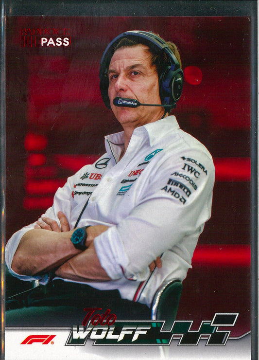 Topps F1 Paddock Pass #71 Toto Wolff Red Parallel