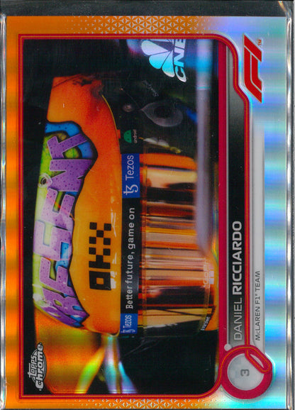 2022 Topps Chrome F1 #40 Daniel Ricciardo Orange