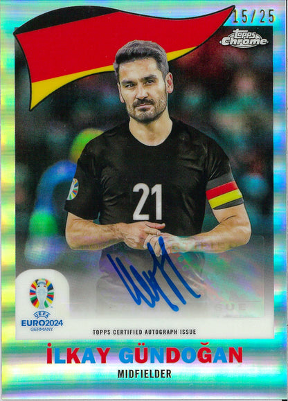 2024 Topps Chrome Euro #60A-IG Ilkay Gundogan 1964 Autograph /25