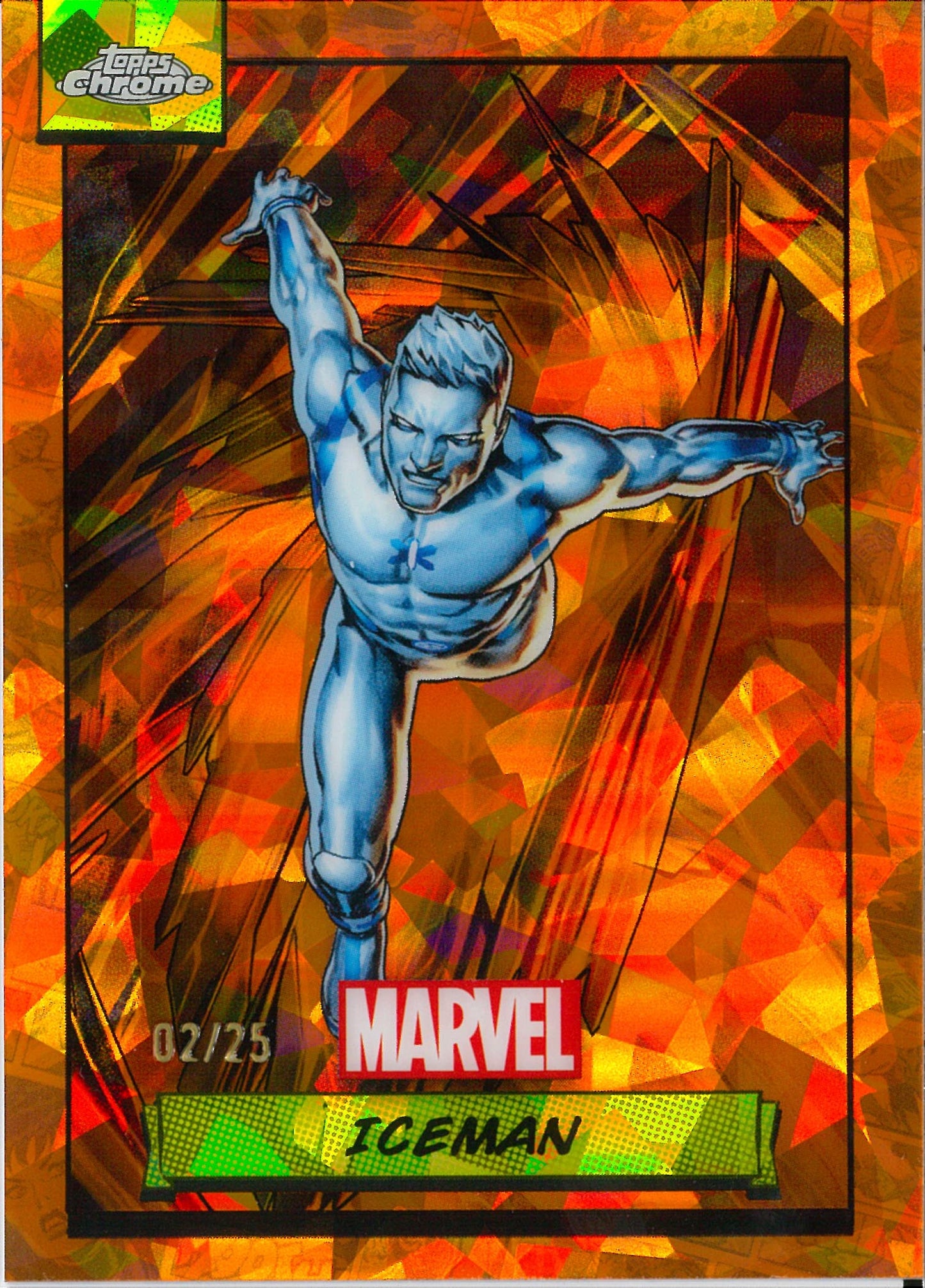 2024 Topps Sapphire Marvel #84 Iceman Orange /25