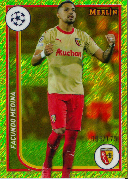 2023/24 Topps Merlin UCC #102 Facundo Medina Yellow Shimmer /175