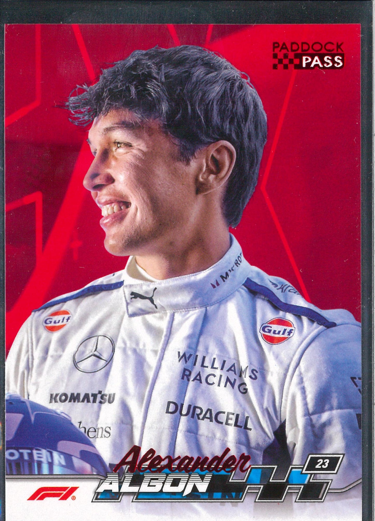 2024 Topps F1 Paddock Pass #69 Alexander Albon Red Parallel