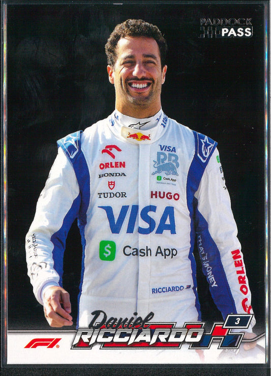 2024 Topps F1 Paddock Pass #18 Daniel Ricciardo Black Parallel