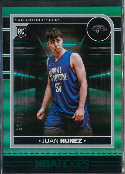 2024/25 Panini Hopps #266 Juan Nunez Green Rookie /99