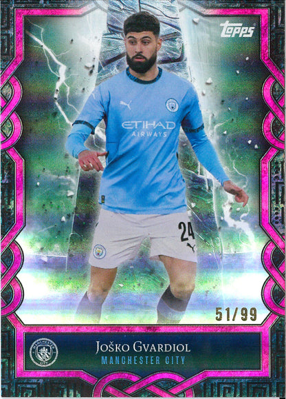 2024 Topps Manchester City Fan Set #MO-4 Josko Gvardiol Pink /99