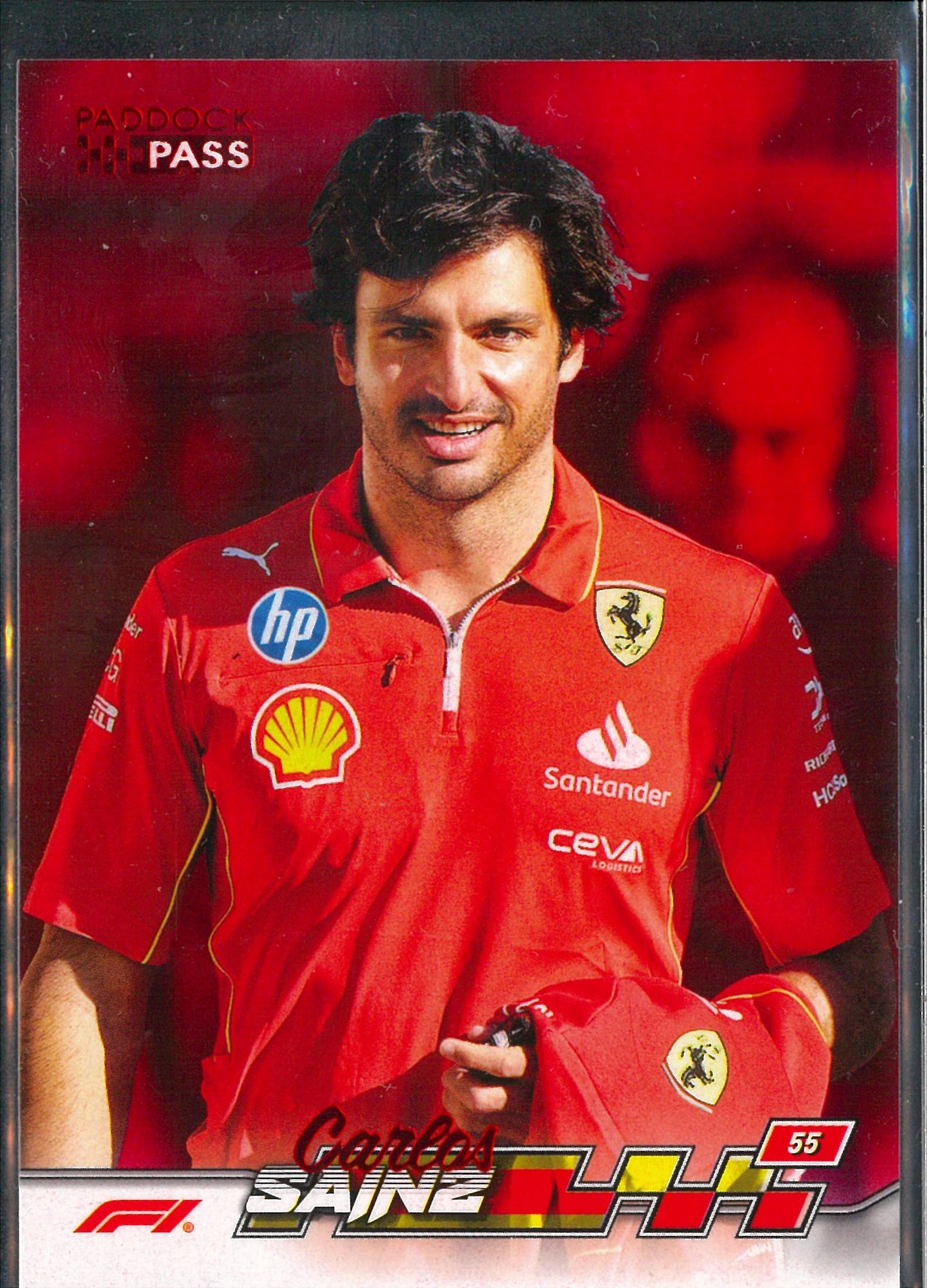 2024 Topps F1 Paddock Pass #4 Carlos Sainz Red Parallel