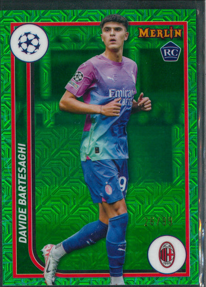 2023/24 Topps Merlin UCC #139 Davide Bartesachi Green Rookie /99