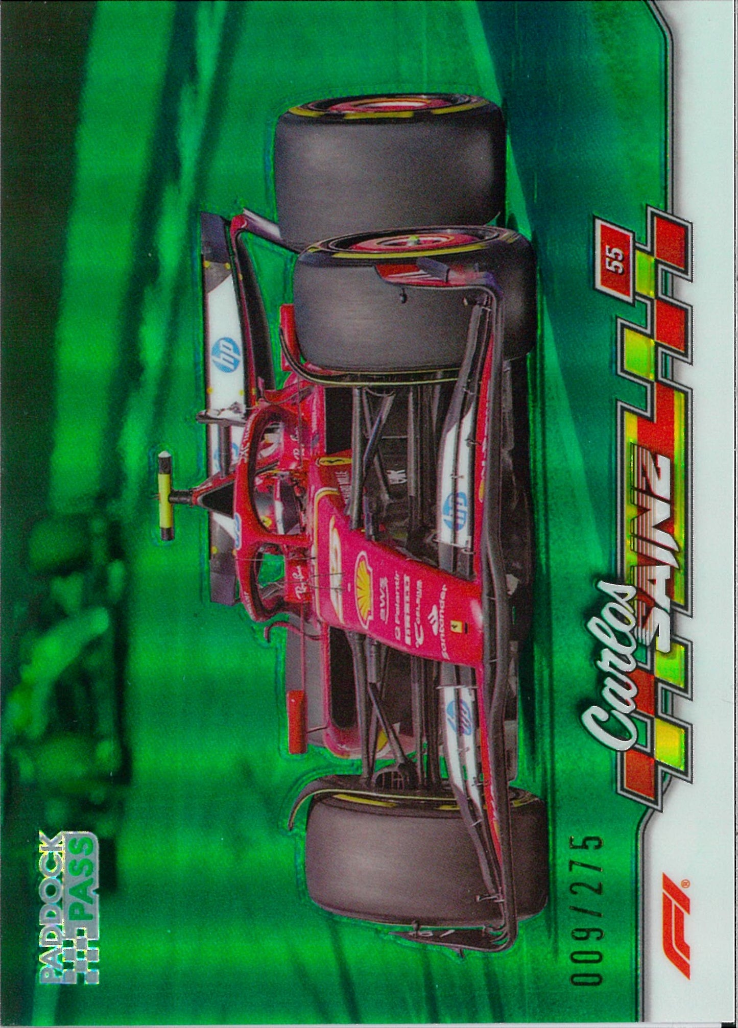 2024 Topps F1 Paddock Pass #34 Carlos Sainz Green /275