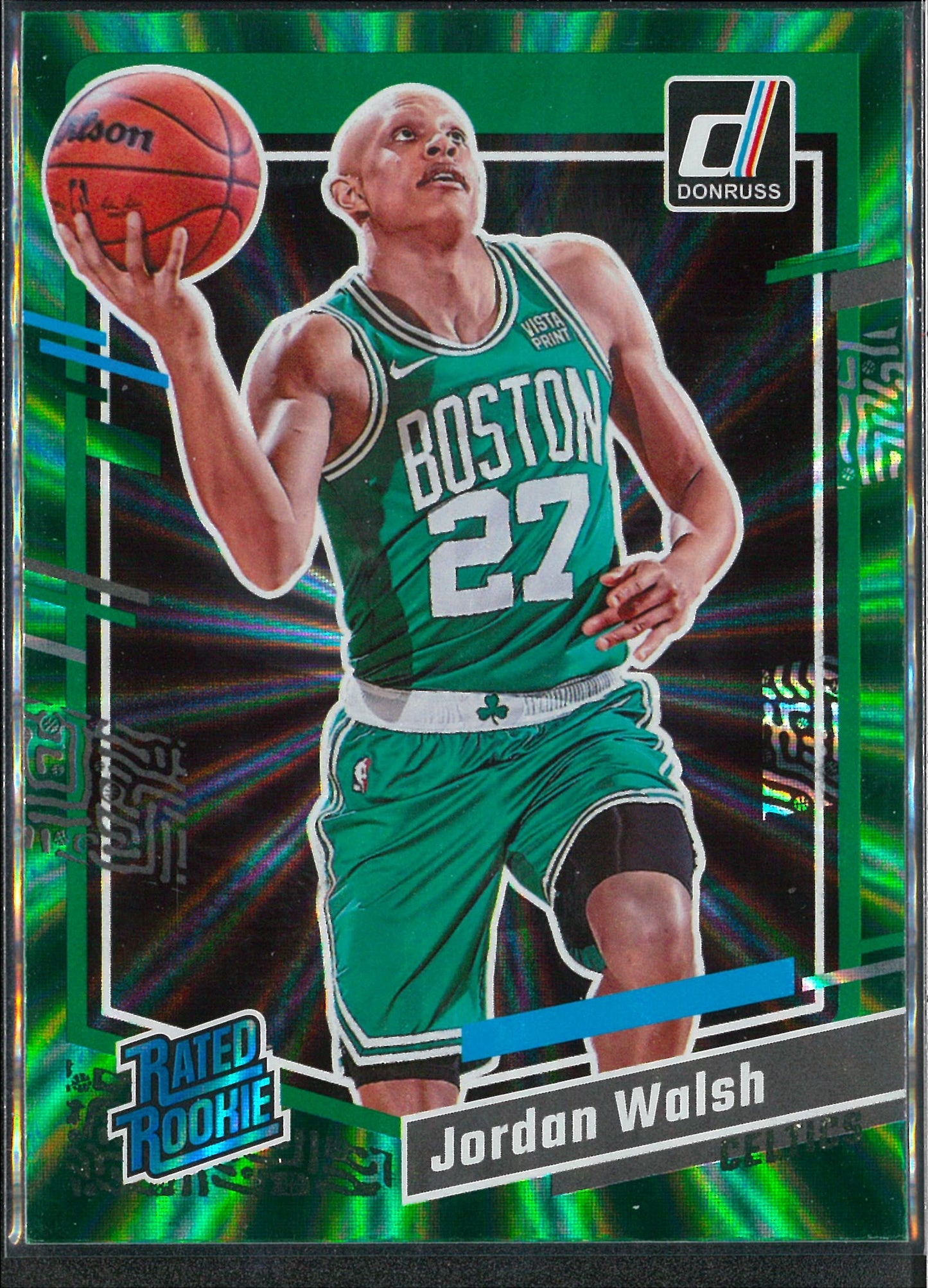 2023/24 Panini Donruss #229 Jordan Walsh Green Laser Rated Rookie