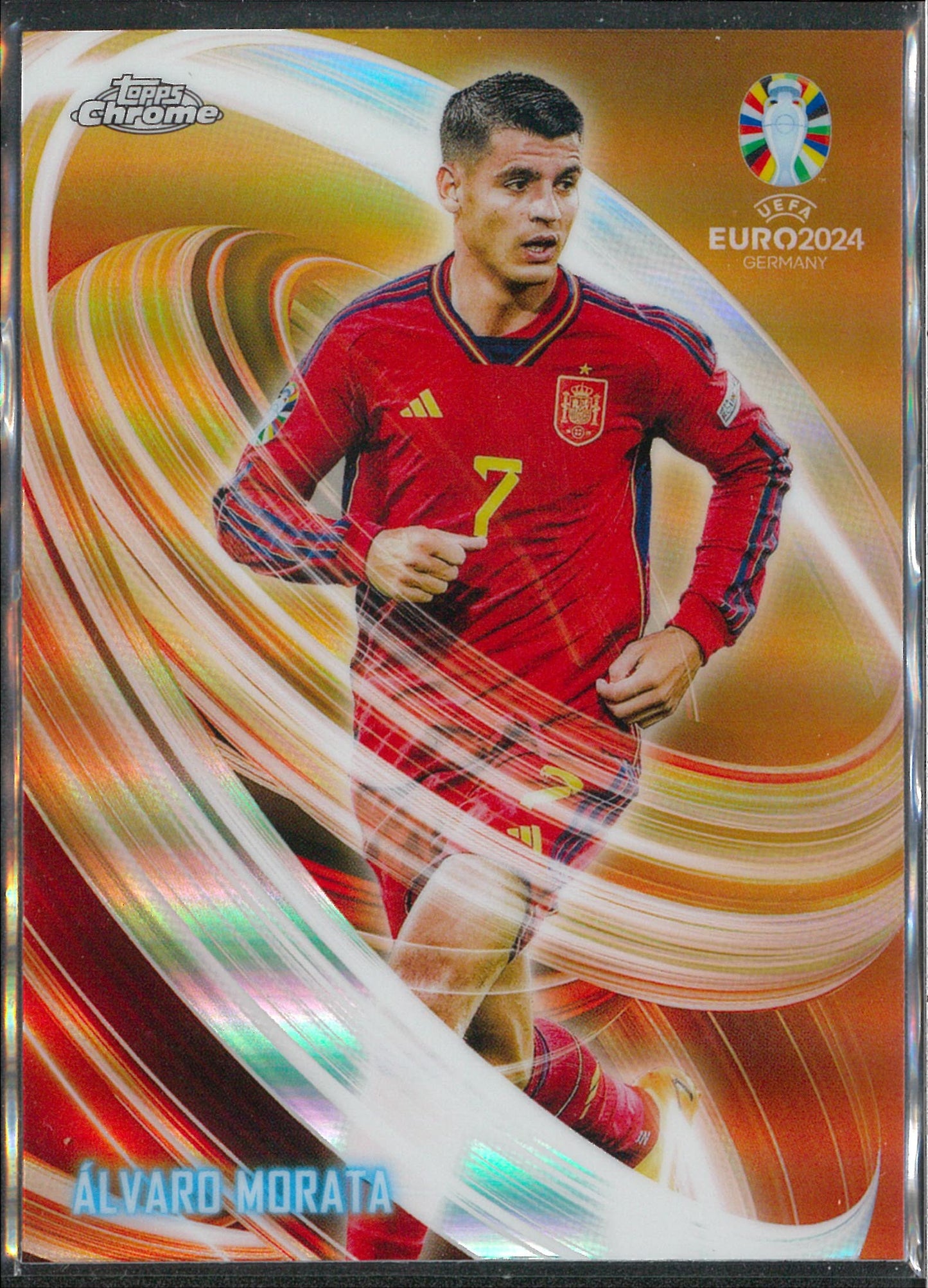 2024 Topps Chrome Euro #NN-14 Alvaro Morato Neon Nations