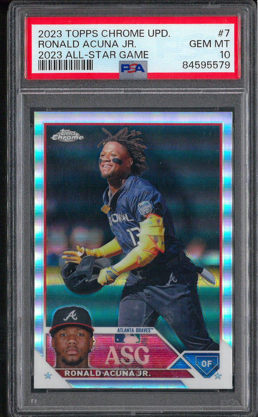 2023 Topps Chrome Update #7 Ronald Acuna Jr PSA 10