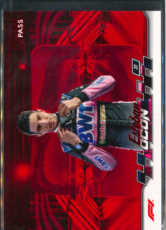 2024 Topps F1 Paddock Pass #59 Esteban Ocon Red Parallel