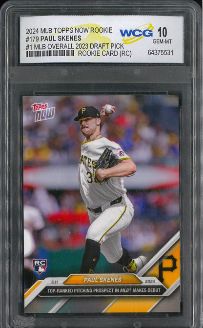 2024 Topps Now MLB #179 Paul Skenes 1 Overall Draft Pick WCG 10