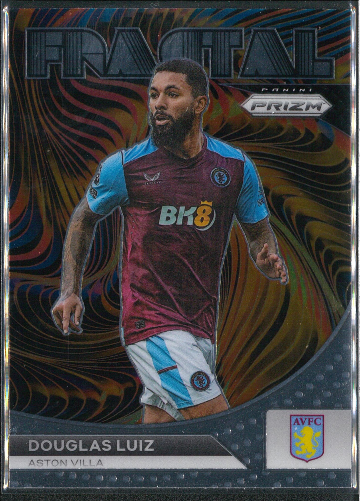 2023/24 Panini Prizm #7 Douglas Luiz Fractal