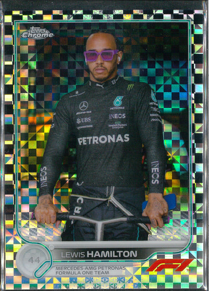 2022 Topps Chrome F1 #8 Lewis Hamilton Checkerboard Xfractor