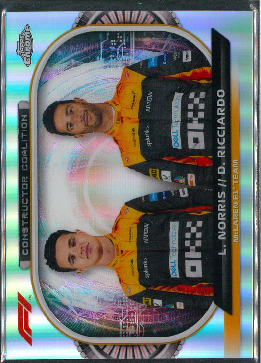 2022 Topps Chrome F1 #CC-MCL Norris/Ricciardo Constructor Coalition