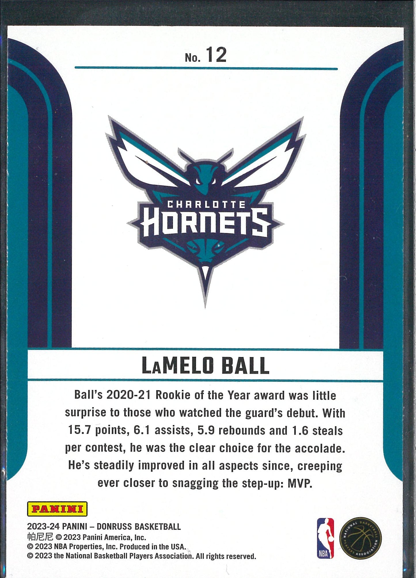 2023/24 Donruss Basketball #12 Lamelo Ball Franchise Features