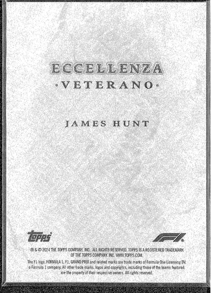 2024 Topps F1 Eccellenza Veterano James Hunt