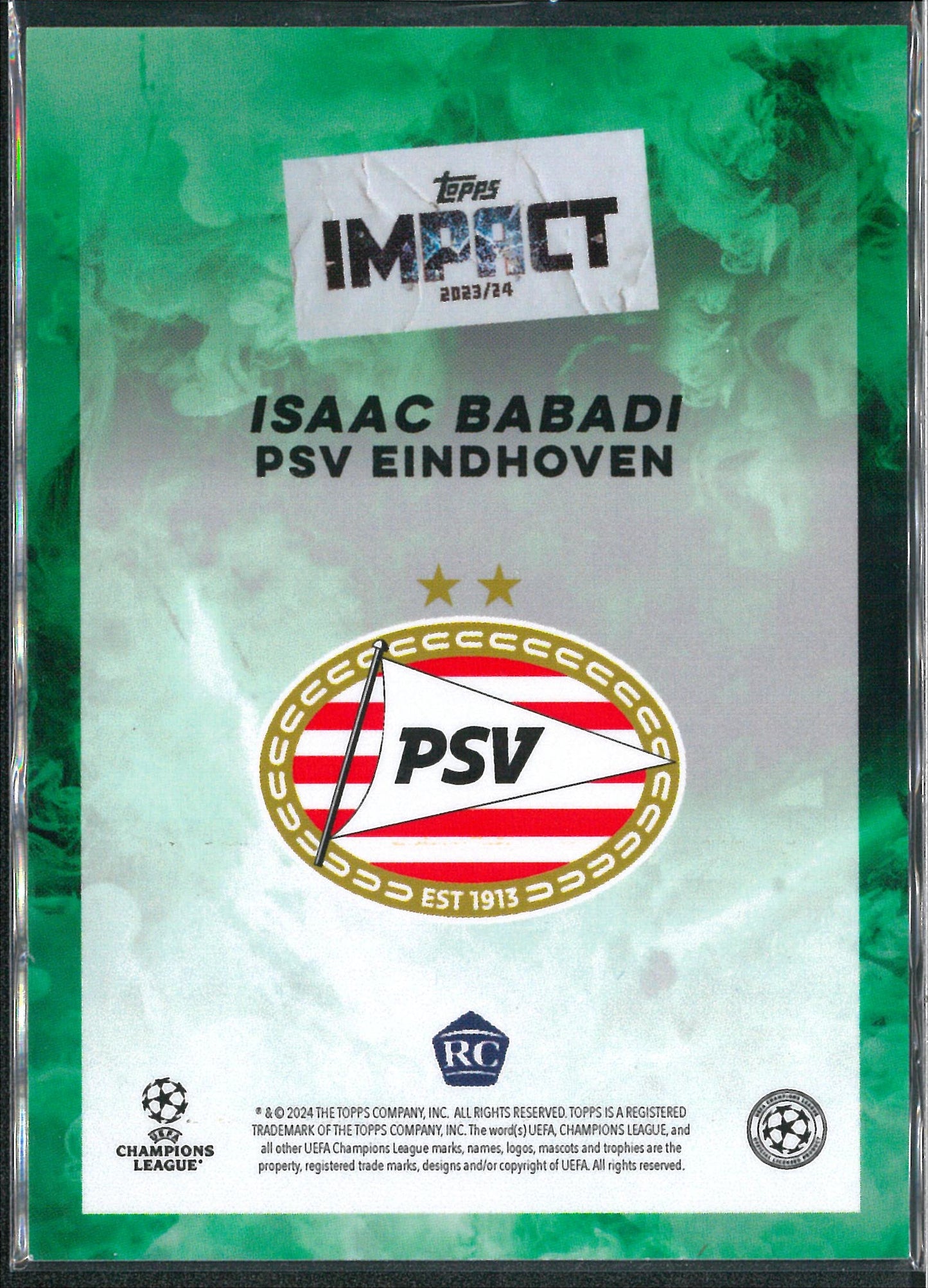 2024 Topps Impact Isaac Babadi Autograph /99