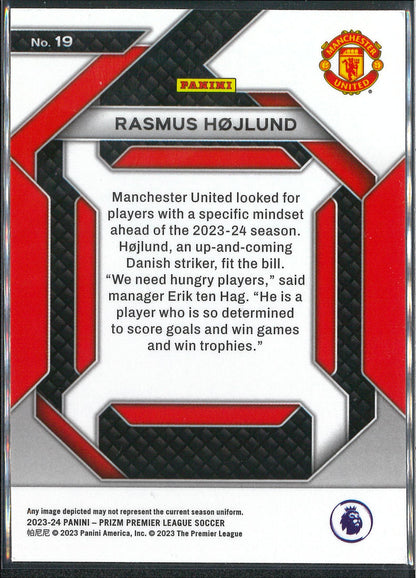 2023/24 Panini Prizm Premier League #19 Rasmus Hojlund Emergent