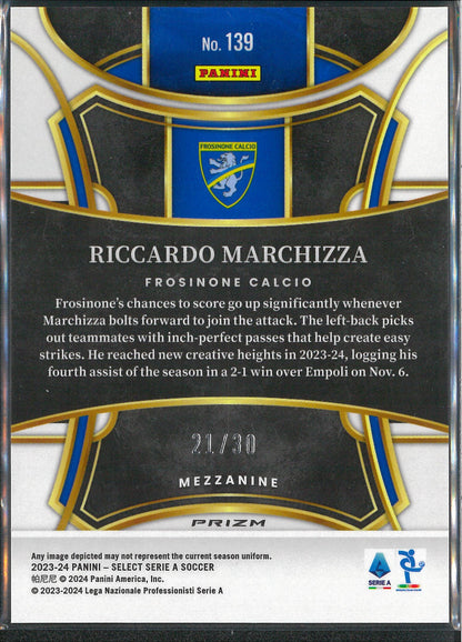 2023/24 Panini Select Serie A #139 Riccardo Marchizza Blue Camo /30